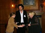 Fay Weldon and Tobias Hill awarding Heather McRobie the Hlne du Coudray Prize